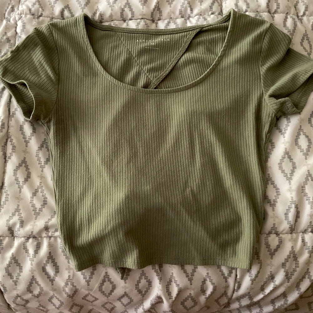 Lightly used crop top with open back